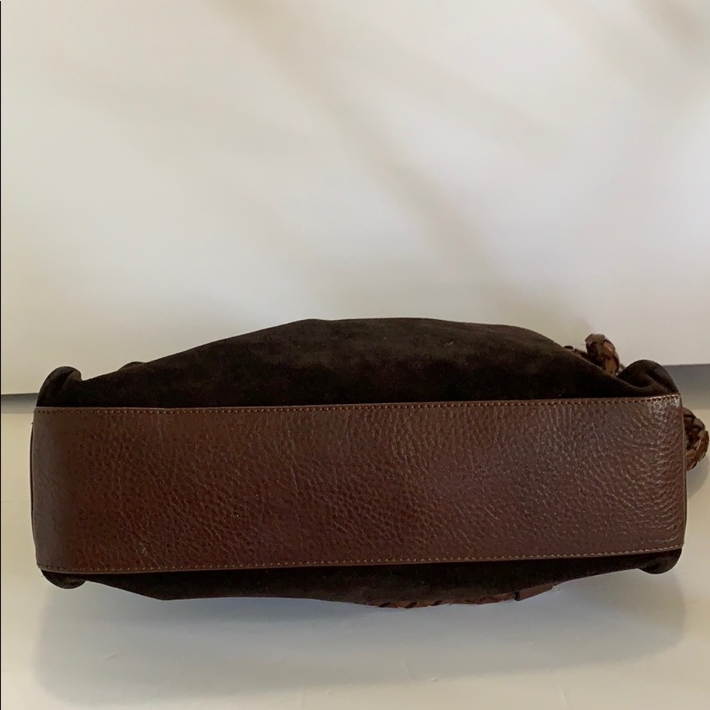 Burberry Brown suede leather handbag purse see photos RARE HTF - Picture 6 of 8